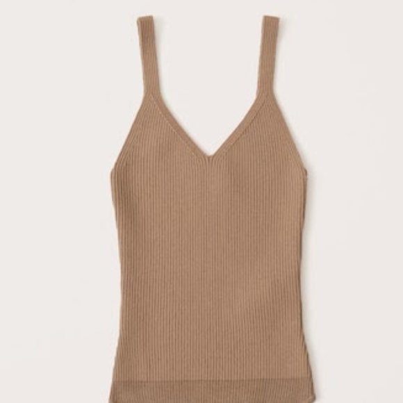 NEW A&F Abercrombie & Fitch Beige Ribbed Knit Bodysuit - Picture 5 of 6